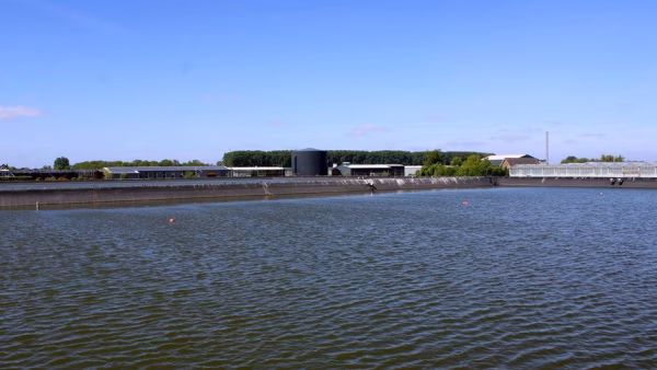 Hochwertiges Gießwasser aus dem großen kommunalen Wasserbecken kommt den friesischen Landwirten in der Trockenzeit zugute
